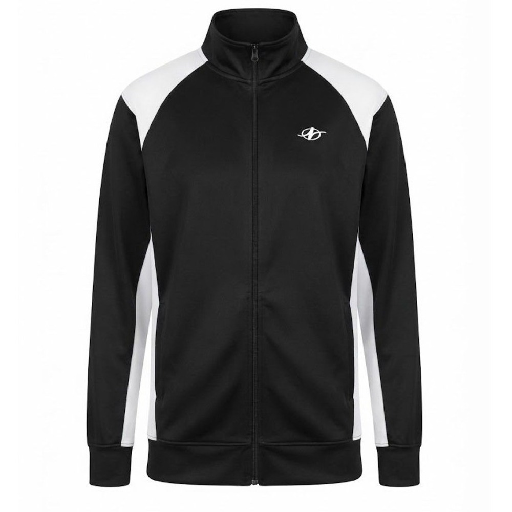 NordicTrack Mens XL Black White Colorblock Full Zip Track Jacket